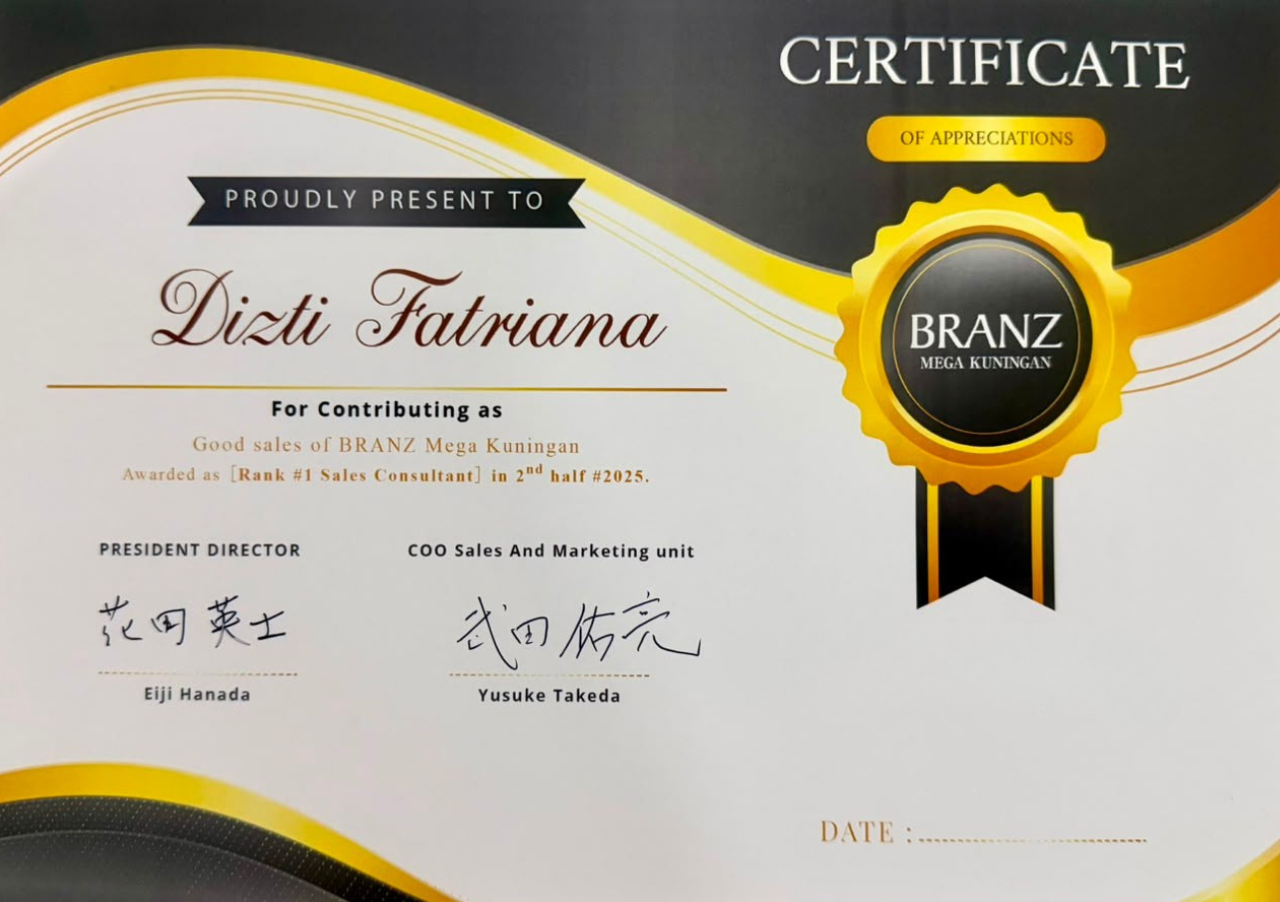 Certificate of Appreciations — Dizti Fatriana, gambar 3